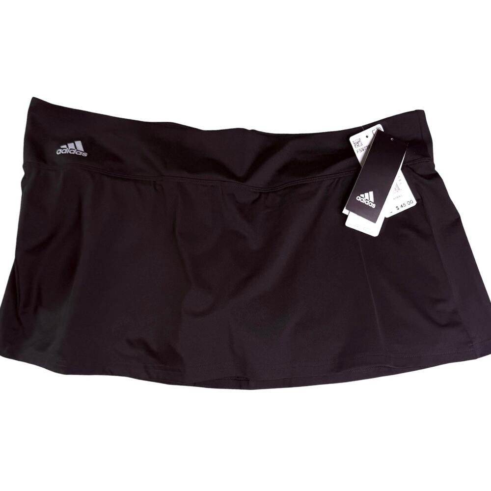 Adidas Aeroready Tennis Skirt Skort Advantage Black Women's XL Preppy New Tags